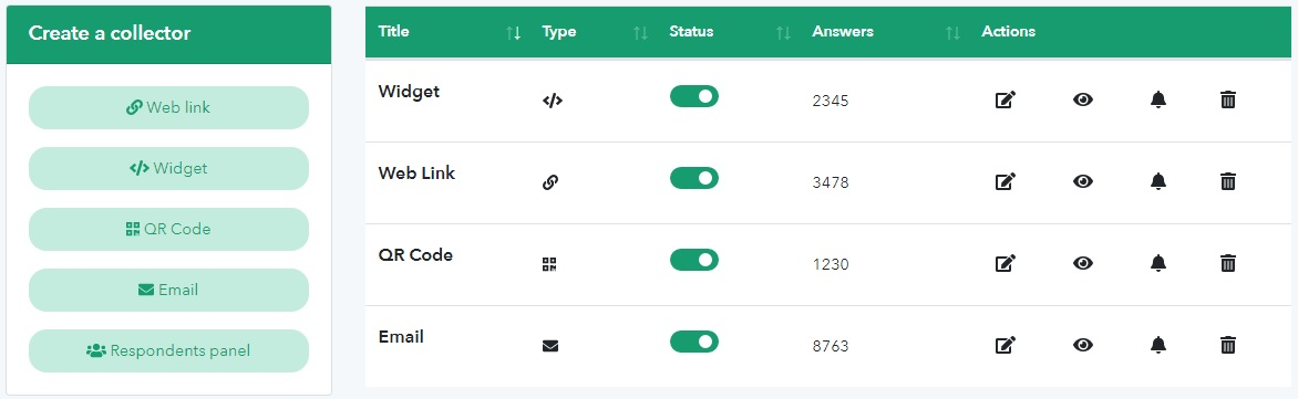 screenshot of Drag'n Survey